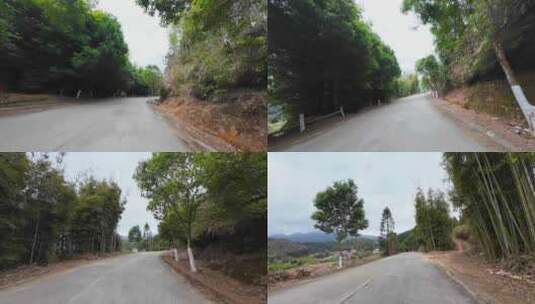 摩旅骑行岭南粤北山区公路高清在线视频素材下载