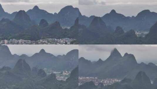桂林市群山环抱高清在线视频素材下载