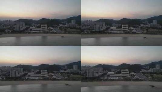航拍广东珠海城市风光珠海大景高清在线视频素材下载