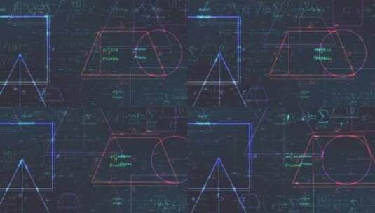 数学和几何概念高清在线视频素材下载
