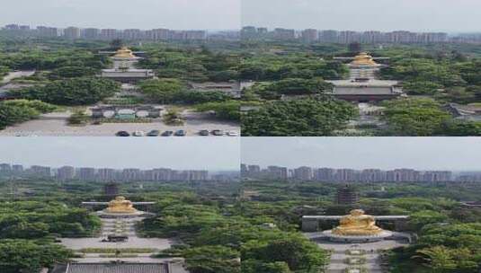 竖屏航拍重庆华岩旅游风景区华岩寺高清在线视频素材下载