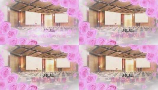 粉色玫瑰 婚礼 人物介绍 AE模板高清AE视频素材下载