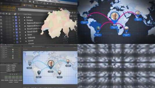 瑞士联邦地图套件AE模板高清AE视频素材下载