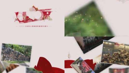 大气红色八一建军节图文宣传展示AE模板高清AE视频素材下载
