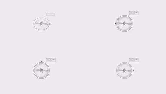 具有文本标注的3D卫星HUD元素动画高清在线视频素材下载
