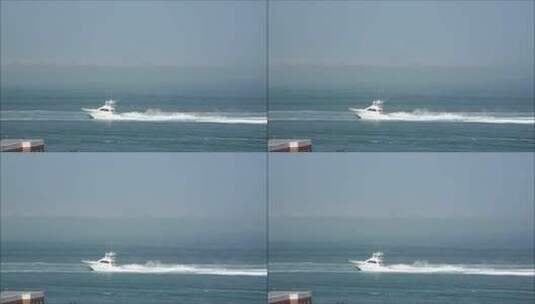 海上航行的摩托艇高清在线视频素材下载