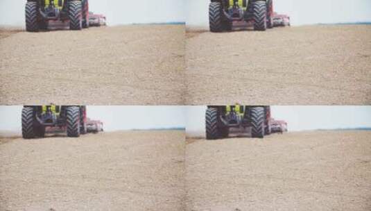 农业拖拉机在播种高清在线视频素材下载