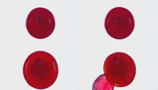 红色浆果爆裂特写高清在线视频素材下载