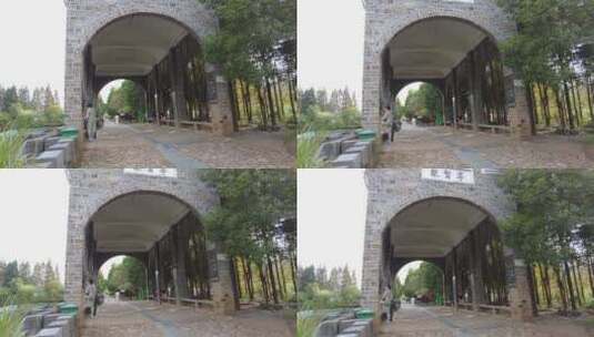 湘南农村古民居古村古石板走廊高清在线视频素材下载