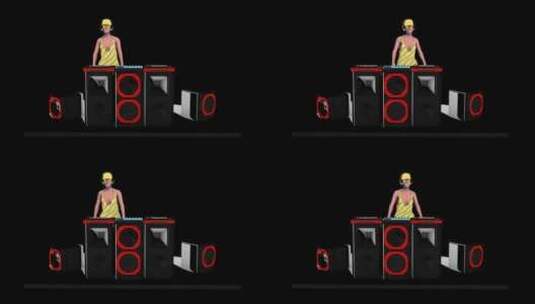 3D模拟音乐派对高清在线视频素材下载