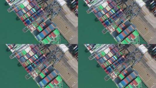 海港上的集装箱高清在线视频素材下载