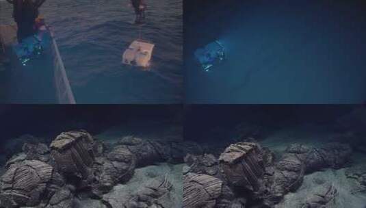 在海上做深水勘探特写镜头高清在线视频素材下载