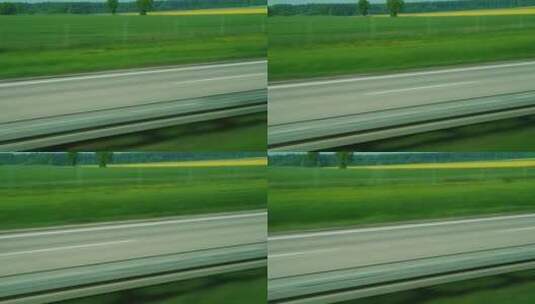 高速公路上行驶的汽车高清在线视频素材下载