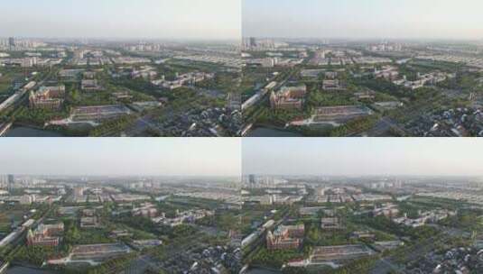 华东政法大学（松江校区）4K航拍单镜头高清在线视频素材下载