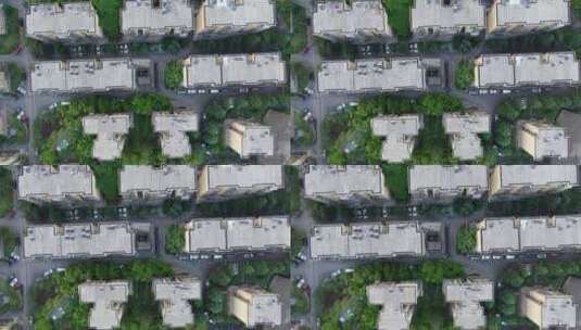 航拍城市房地产住宅小区高清在线视频素材下载