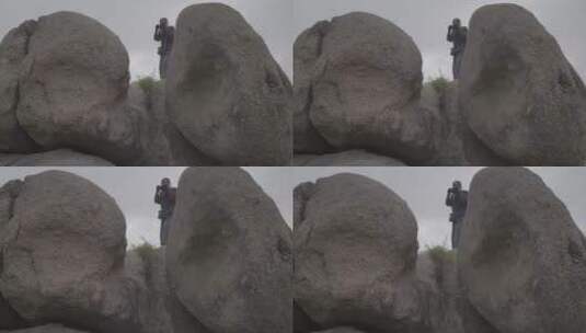 巨石崇拜生殖崇拜考古现场LOG视频素材高清在线视频素材下载