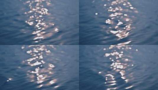 阳光下波光粼粼的水面高清在线视频素材下载