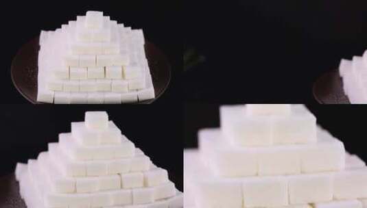 【镜头合集】方糖糖块咖啡糖高清在线视频素材下载