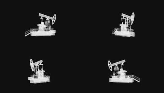 三维石油钻井模型带通道高清在线视频素材下载