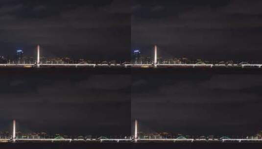 杭州钱江三桥夜景高清在线视频素材下载