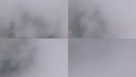 航拍江西农村天空的云雾高清在线视频素材下载