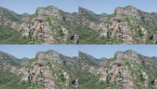 山间悬崖峭壁森林树林山峦大山航拍3高清在线视频素材下载
