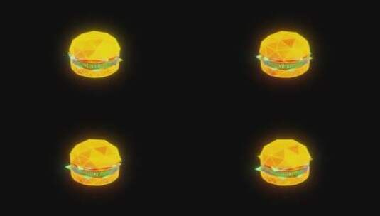 赛博朋克招牌航拍俯视 汉堡包通道高清在线视频素材下载