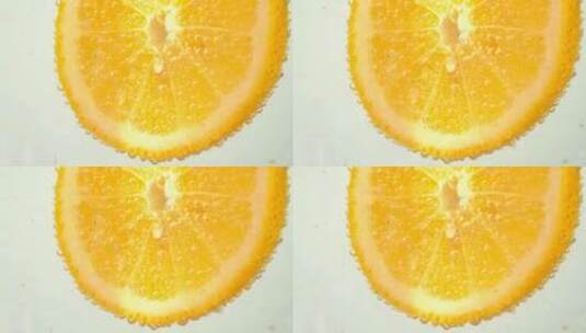 橙子片蘸苏打水高清在线视频素材下载