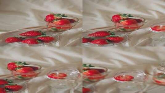 草莓水果美食鲜艳 (2)高清在线视频素材下载