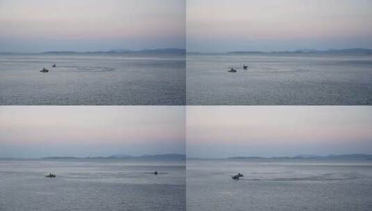 两个男人在海面上骑快艇玩耍高清在线视频素材下载