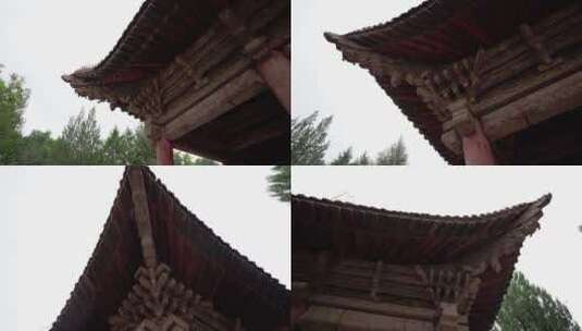 古色古香的寺院建筑高清在线视频素材下载