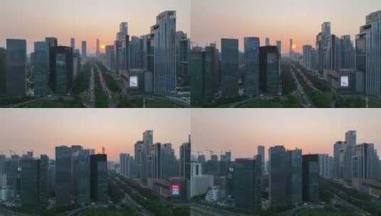 4K深圳南山区高新科技园航拍高清在线视频素材下载