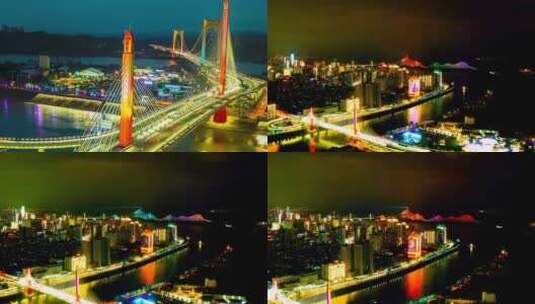 夜景城市航拍，一座你我都所向往的城市高清在线视频素材下载