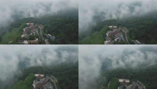 云气山林、烟雾缭绕、苍翠氤氲天台山 (17)高清在线视频素材下载