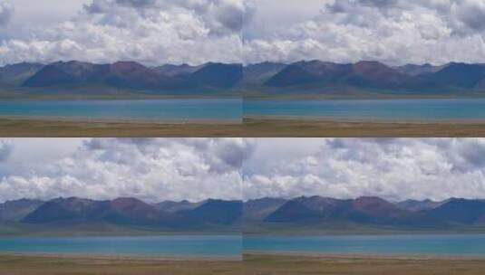 西藏、纳木措、圣湖、蓝天白云3高清在线视频素材下载