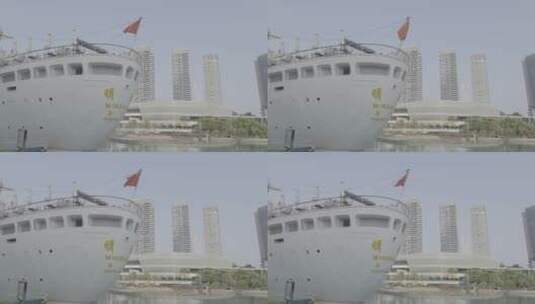 深圳 蛇口 海上世界 明华轮 国旗 V-Log高清在线视频素材下载