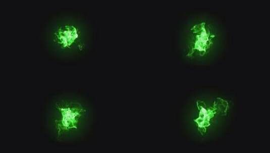 4k魔幻绿色神秘火焰旋转缭绕素材 (5)高清在线视频素材下载