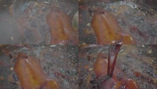 北京烤鸭狮头鹅盐水鹅高清在线视频素材下载