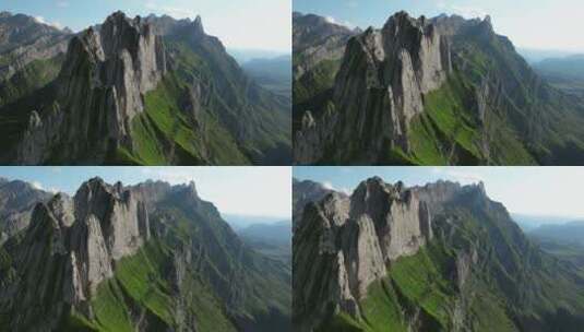 航拍山脉的风景高清在线视频素材下载