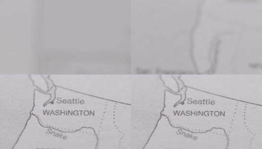 美国地图显示华盛顿州的特写高清在线视频素材下载