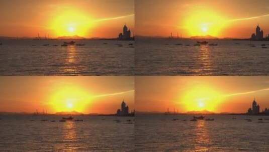 海边夕阳高清在线视频素材下载