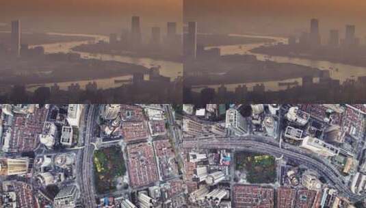 上海黄浦江航拍空镜高清在线视频素材下载