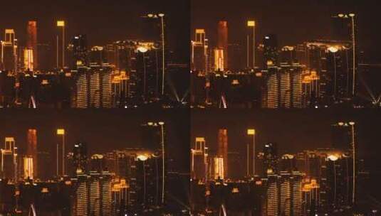 重庆夜景来福士大楼高清在线视频素材下载