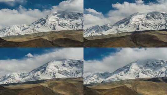 帕米尔高原的雪山,塔什库尔干,帕米尔高原高清在线视频素材下载