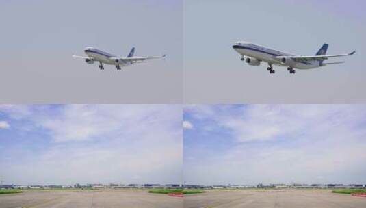 中国南航飞机起飞降落高清在线视频素材下载