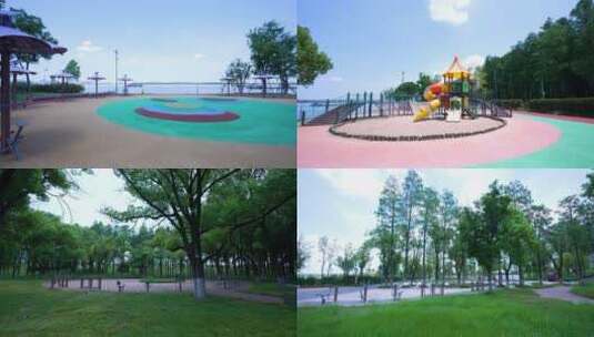 武汉青山江滩公园风光4K视频合集高清在线视频素材下载