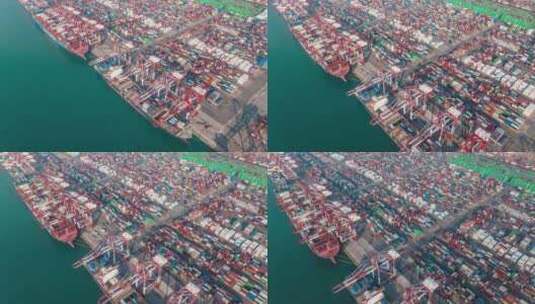 港口航拍港口延时素材高清在线视频素材下载