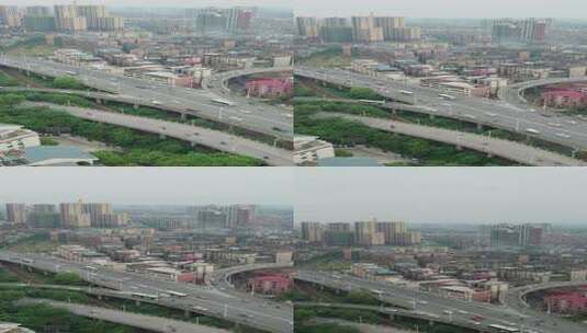 衡阳市衡州大道湘江大桥竖屏航拍高清在线视频素材下载