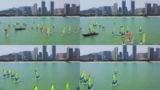 22届广东省青少年帆船赛高清在线视频素材下载