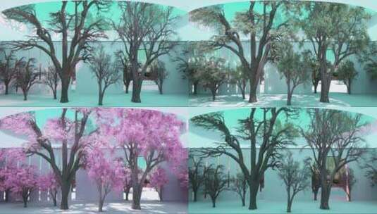 绿色三维树高清在线视频素材下载